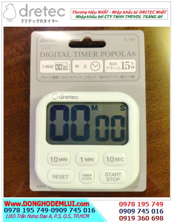 DRETEC T-792GN, Đồng hồ hẹn giờ đếm lùi TIMER DRETEC T-792GN chính hãng
